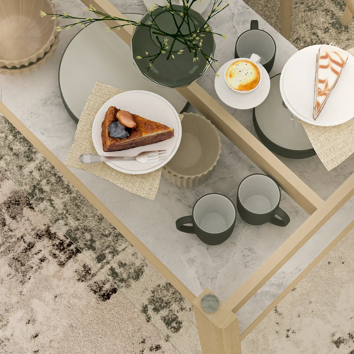 PIRA - NOBBEY DT120 MEJA MAKAN warna PRO OAK - PIRA - foto 7