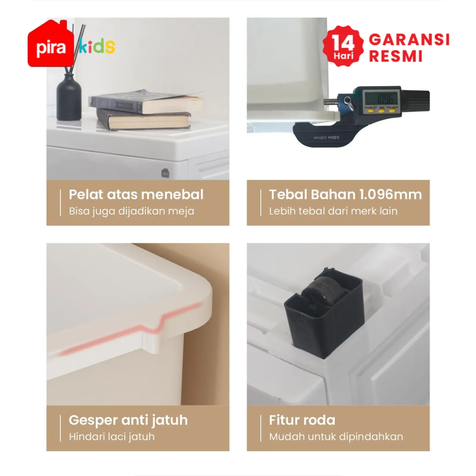 PIRA KIDS - BOB PCH4+2 LEMARI LACI PLASTIK / LEMARI PLASTIK / DRAWER PLASTIK / LEMARI BAYI / LEMARI PAKAIAN ANAK warna BLUE - PIRA KIDS - foto 7