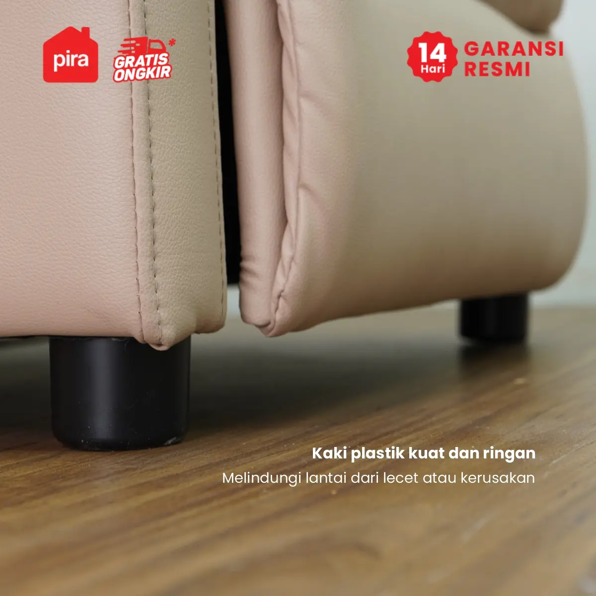 PIRA - DERBY 1 RS L SOFA / SOFA RECLINER / PUSH BACK RECLINER SOFA 1 SEATER warna BEIGE - PIRA - foto 8