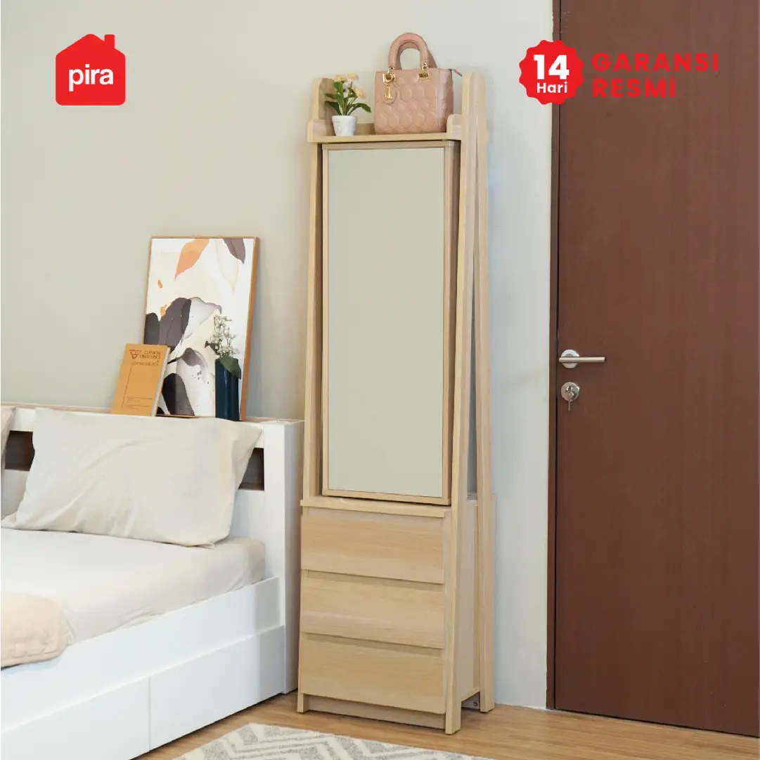 PIRA - KIREI DS48 MEJA RIAS / CERMIN FULL BODY / MEJA RIAS MINIMALIS warna PRO OAK - PIRA - foto 4
