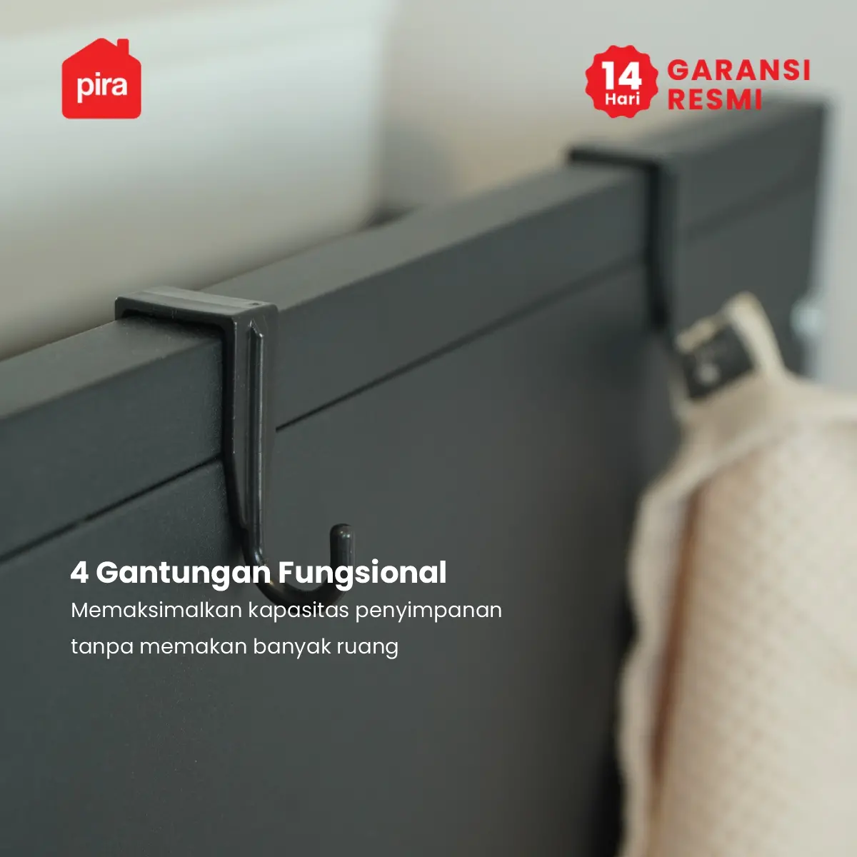 PIRA - REGALL AVA MSU 80T4 LEMARI DAPUR / RAK DAPUR / RAK DAPUR BESI / RAK SUSUN SERBAGUNA warna BLACK - PIRA - foto 4