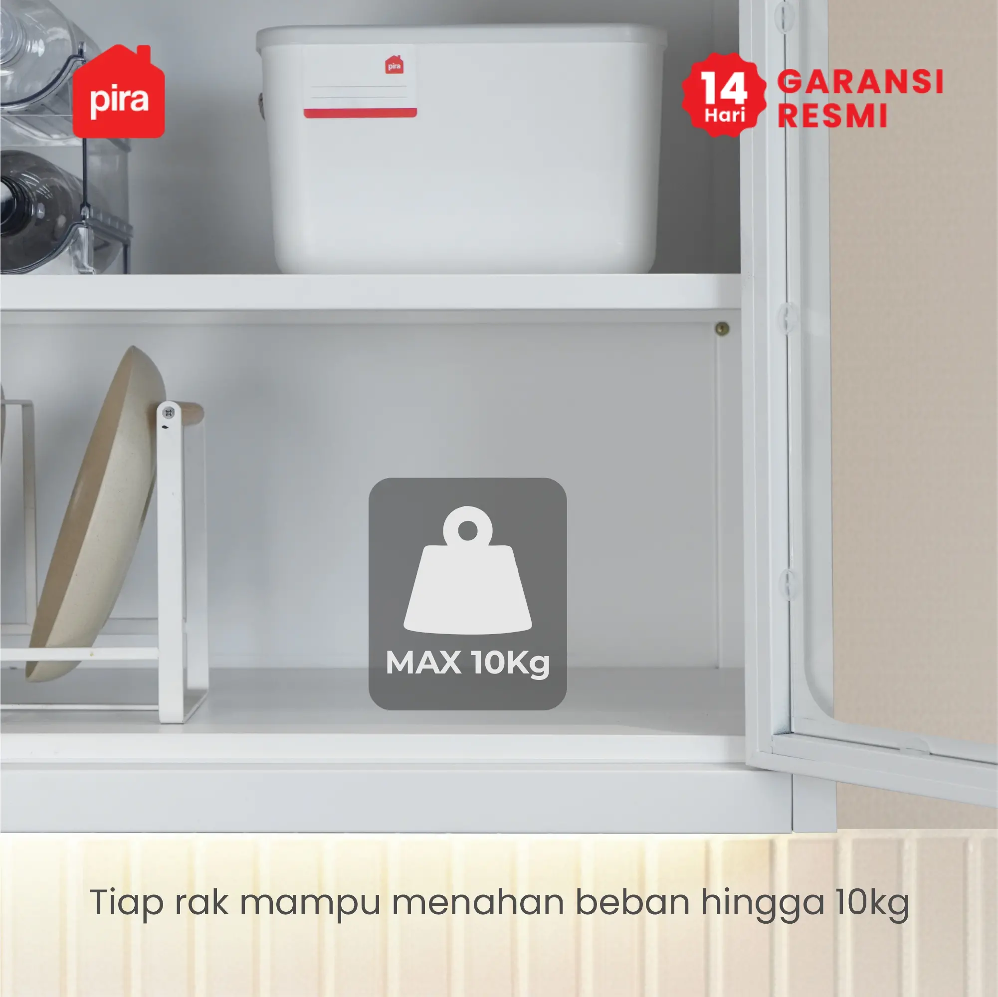 PIRA - VOSH 120 MKCWU KITCHEN SET / RAK DAPUR BESI / LEMARI DAPUR BESI / RAK DAPUR warna WHITE - PIRA - foto 8