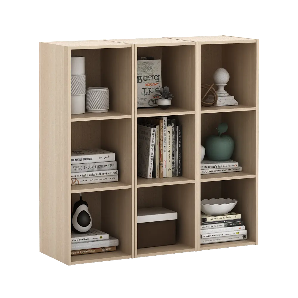 PIRA METROPOLIS  -  HAKO SU 3X1 RAK 3 SUSUN / RAK SUSUN SERBAGUNA / RAK BUKU warna PRO OAK - PIRA METROPOLIS - foto 6