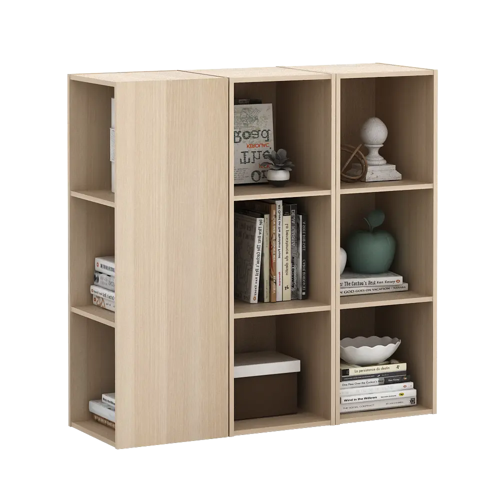 PIRA METROPOLIS  -  HAKO SU 3X1 RAK 3 SUSUN / RAK SUSUN SERBAGUNA / RAK BUKU warna PRO OAK - PIRA METROPOLIS - foto 7