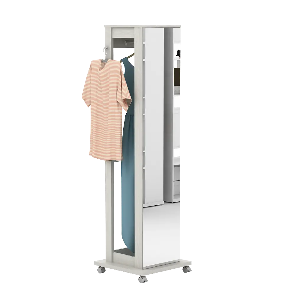 PIRA - ASTER DS48 CERMIN FULL BODY DENGAN GANTUNGAN BAJU warna WHITE ASH - PIRA - foto 4