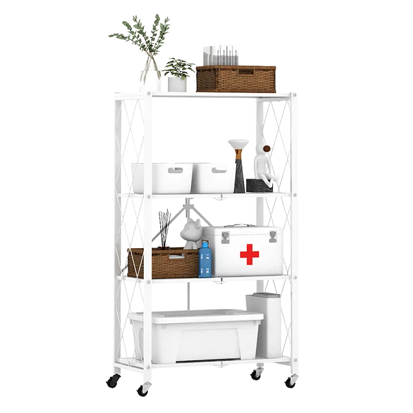 PIRA - FLATO MSU 4X1 RAK BESI LIPAT 4 SUSUN / RAK DAPUR SERBAGUNA warna WHITE - PIRA - foto 3