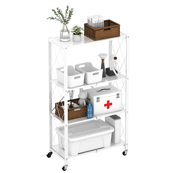 PIRA - FLATO MSU 4X1 RAK BESI LIPAT 4 SUSUN / RAK DAPUR SERBAGUNA warna WHITE - PIRA - foto 5