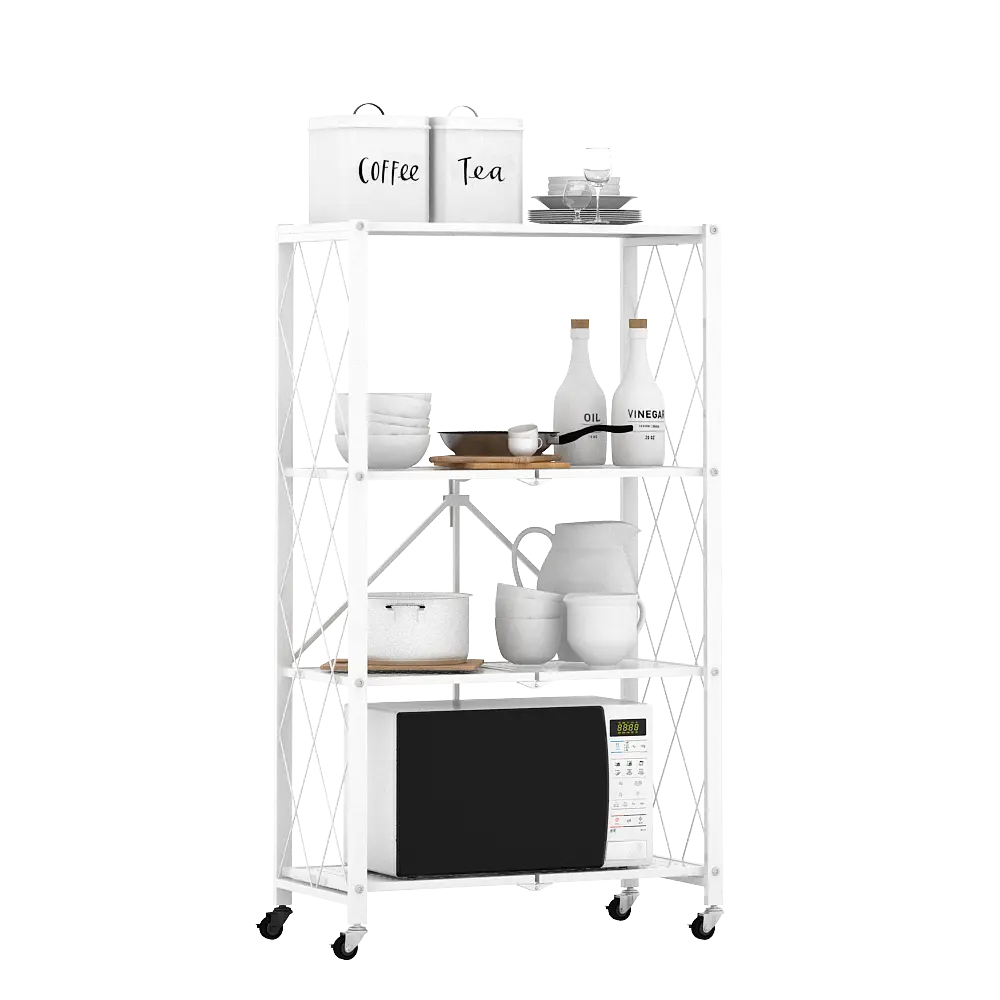 PIRA - FLATO MSU 4X1 RAK BESI LIPAT 4 SUSUN / RAK DAPUR SERBAGUNA warna WHITE - PIRA - foto 6