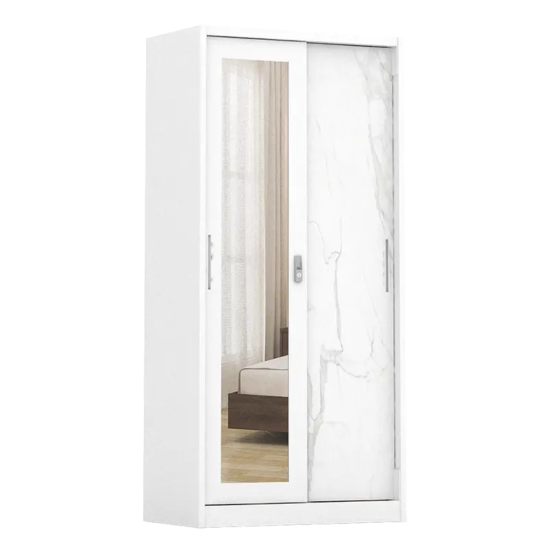 PIRA - CATTA 90 MWDSL LEMARI PAKAIAN BESI SLIDING / PINTU GESER warna LIGHT MARBLE - PIRA - foto 2