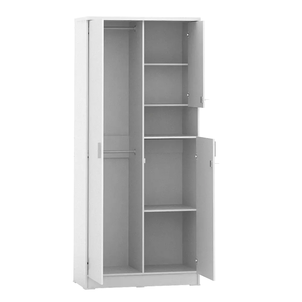 PIRA METROPOLIS OX - ARUNA WDD 2 LEMARI PAKAIAN 2 PINTU DENGAN KACA RIAS warna WHITE - PIRA METROPOLIS OX - foto 9