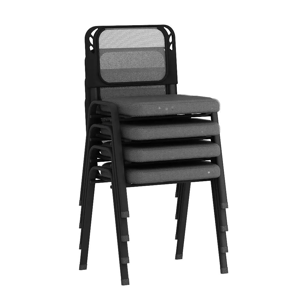 PIRA WORK - FETT VC KURSI HADAP / KURSI SUSUN / KURSI MEETING / KURSI KANTOR / ISO CHAIR warna DARK GREY - PIRA WORK - foto 3