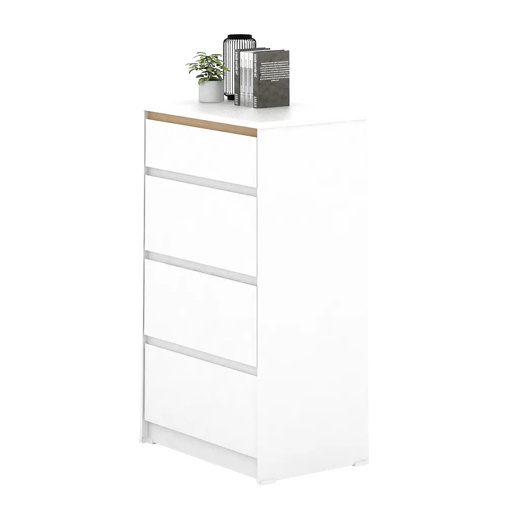 PIRA METROPOLIS OX - HIRO CH4 LEMARI LACI 4 SUSUN warna WHITE - PRO OAK - PIRA METROPOLIS OX - foto 8