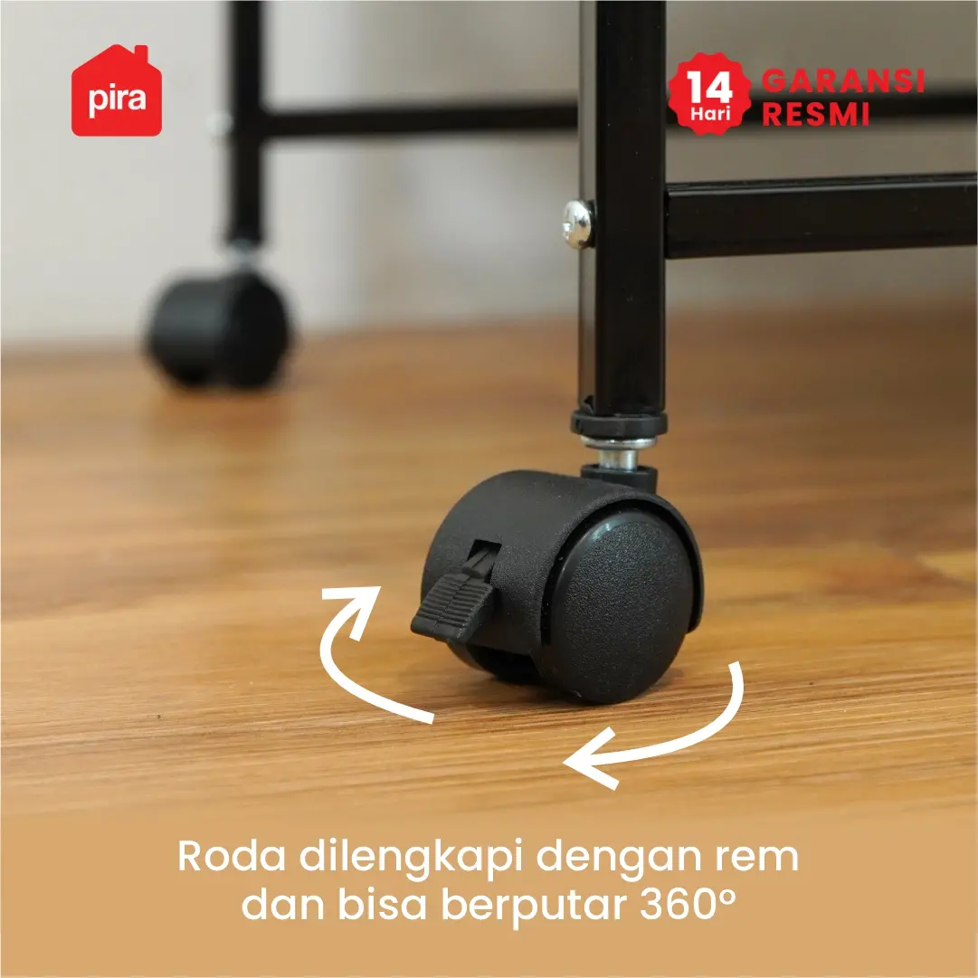 PIRA METROPOLIS - ALVA MCH4 RAK LACI BESI / DRAWER PENYIMPANAN BESI / RAK SUSUN BESI / LACI DOKUMEN warna BLACK - PIRA METROPOLIS - foto 4