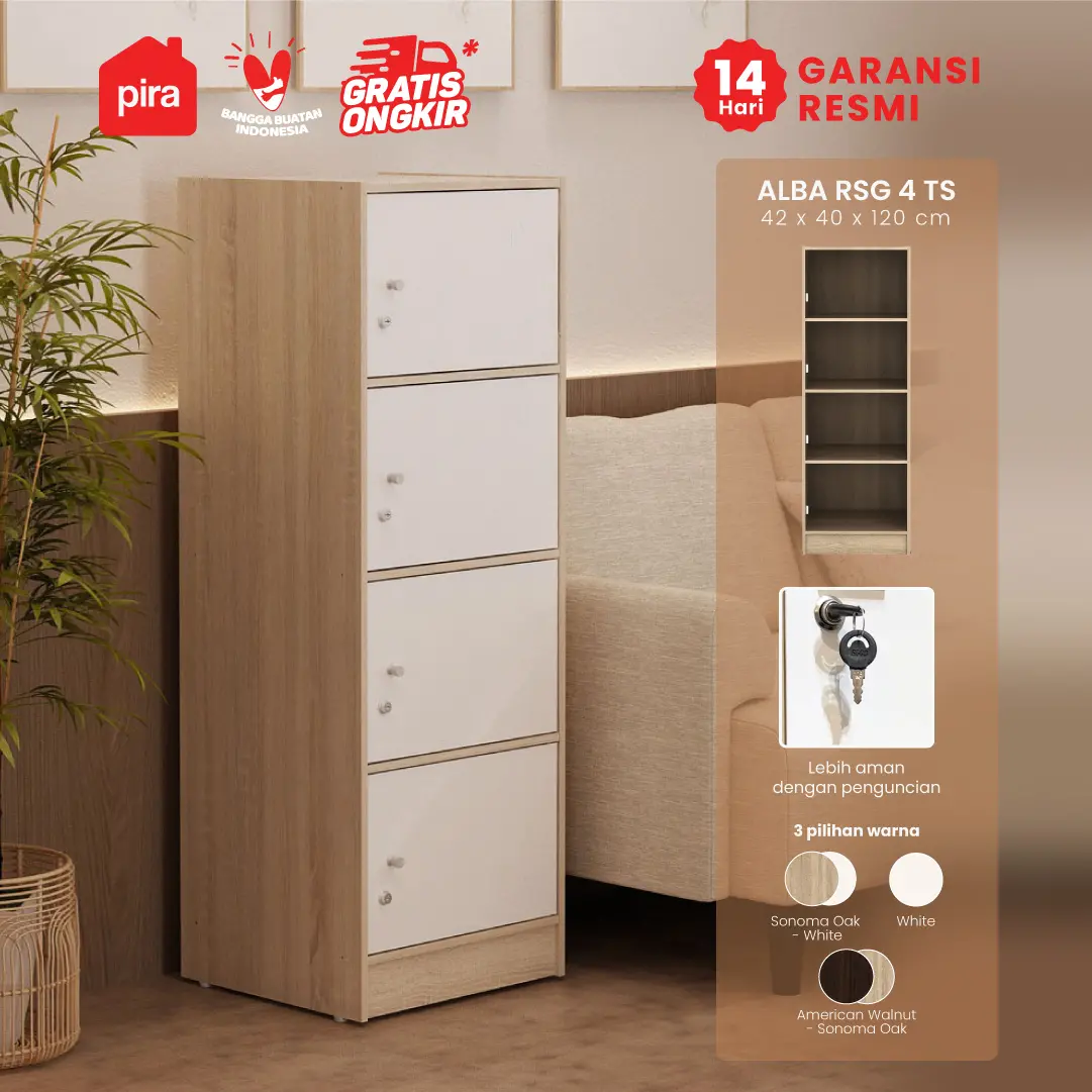 PIRA SLEEP 1 FEPS MF180 WHITE - CREAM + ALBA RSG 4 TS - SONOMA OAK - WHITE - foto 9