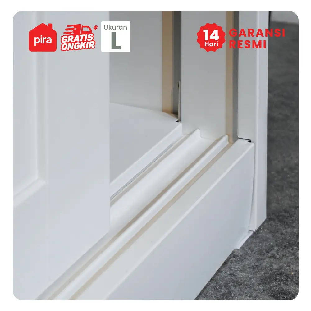PIRA - SCHON 120A MWDSL LEMARI PAKAIAN BESI SLIDING / PINTU GESER warna WHITE - METROPOLIS - foto 5