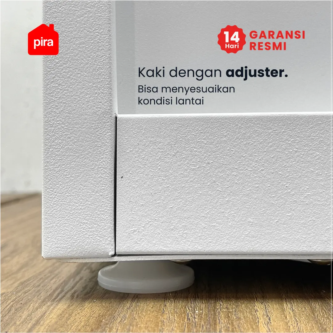 PIRA - STEEL 90 A MWDSL LEMARI PAKAIAN BESI SLIDING / PINTU GESER warna WHITE - METROPOLIS - foto 2