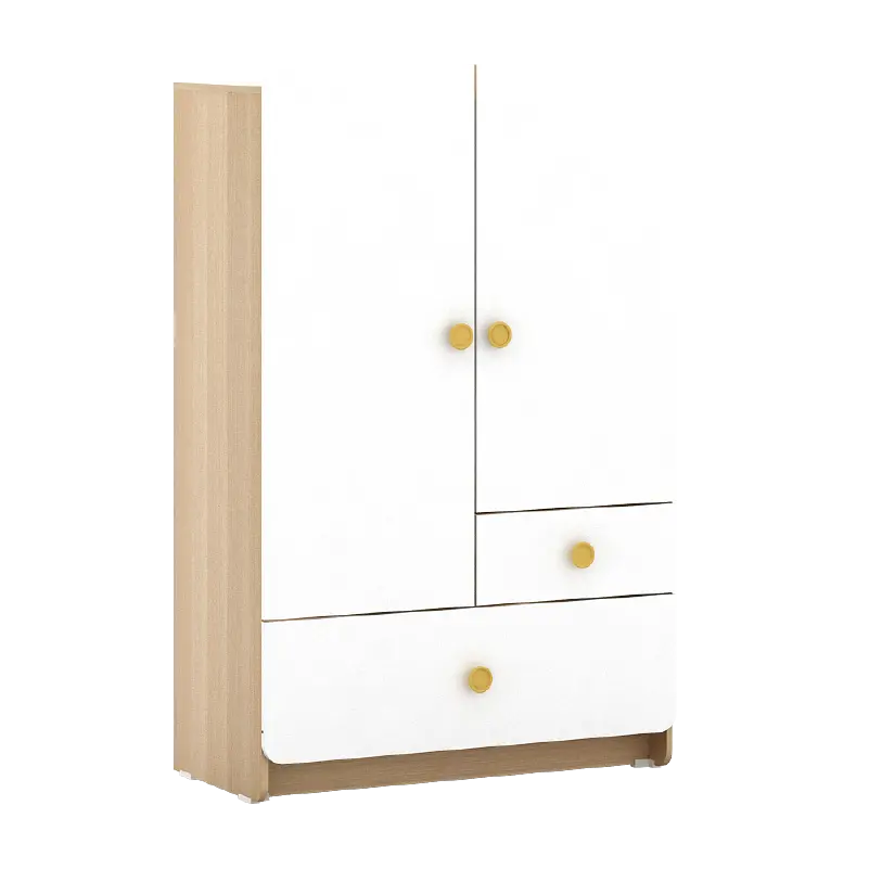 PIRA KIDS - WOODY BL80 CR LEMARI PAKAIAN ANAK 2 PINTU FULL RAK warna PRO OAK - WHITE SM - PIRA KIDS - foto 5