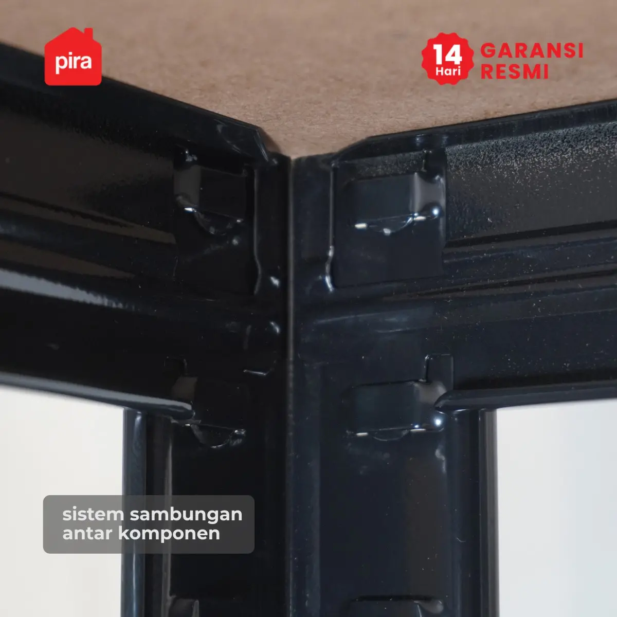 PIRA METROPOLIS - BROCK MSU 90X40 RAK SUSUN SERBAGUNA / RAK SUSUN BESI / RAK BESI SERBAGUNA / RAK GUDANG / RAK PENYIMPANAN warna BLACK - PIRA METROPOLIS - foto 7