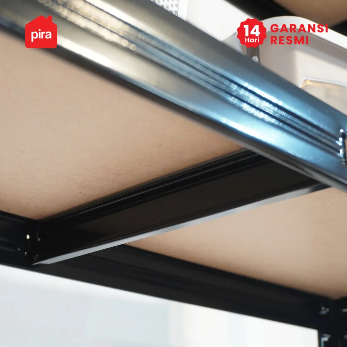 PIRA METROPOLIS - BROCK MSU 90X40 RAK SUSUN SERBAGUNA / RAK SUSUN BESI / RAK BESI SERBAGUNA / RAK GUDANG / RAK PENYIMPANAN warna BLACK - PIRA METROPOLIS - foto 8