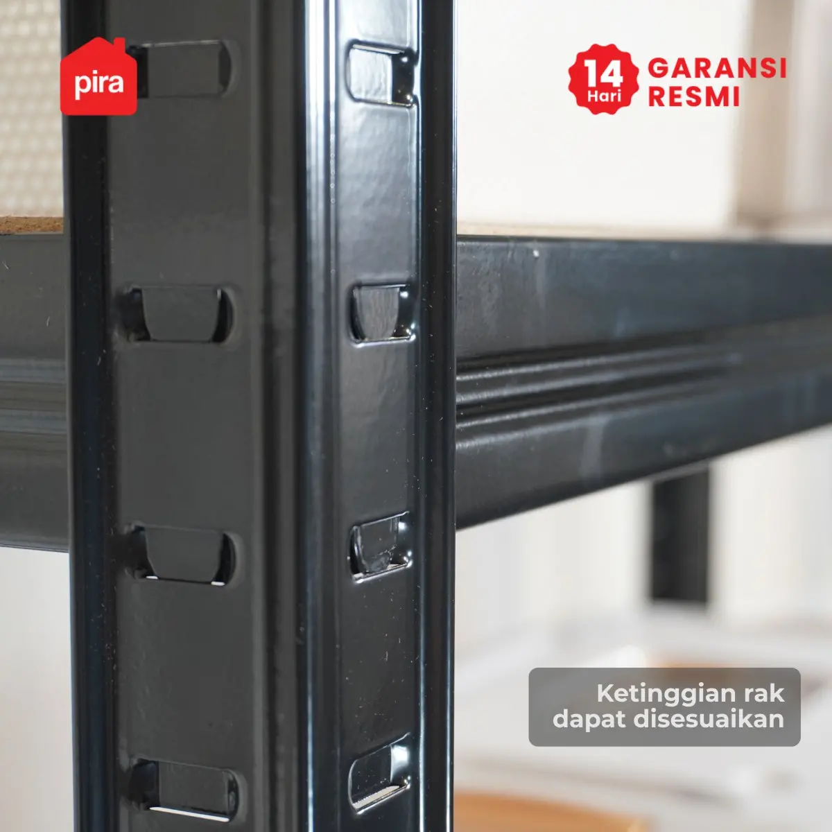 PIRA METROPOLIS - BROCK MSU 90X40 RAK SUSUN SERBAGUNA / RAK SUSUN BESI / RAK BESI SERBAGUNA / RAK GUDANG / RAK PENYIMPANAN warna BLACK - PIRA METROPOLIS - foto 9
