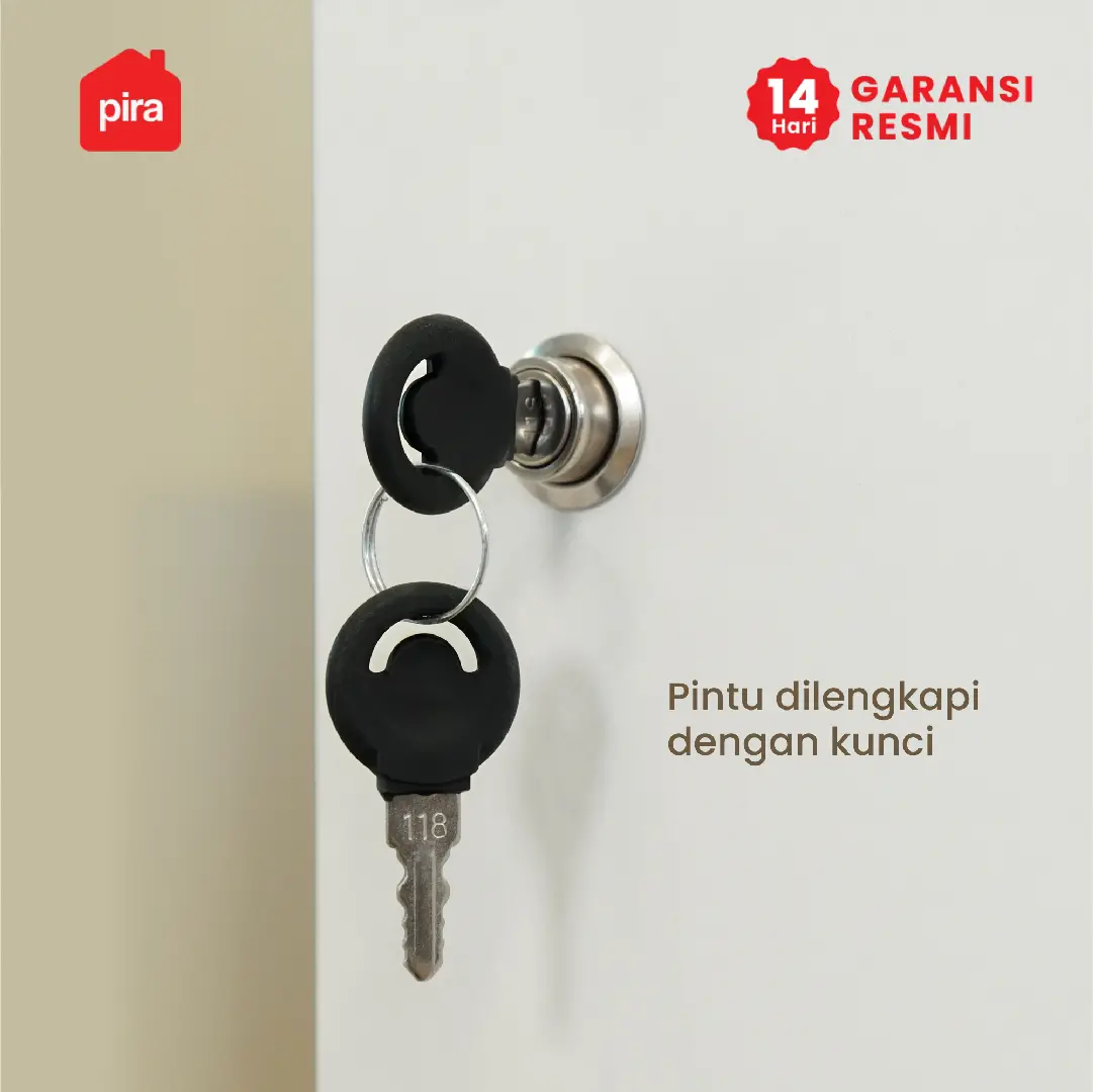 PIRA METROPOLIS OX - ARUNA 1P LEMARI PAKAIAN 1 PINTU / LEMARI BAJU warna PRO OAK - WHITE - PIRA METROPOLIS OX - foto 10