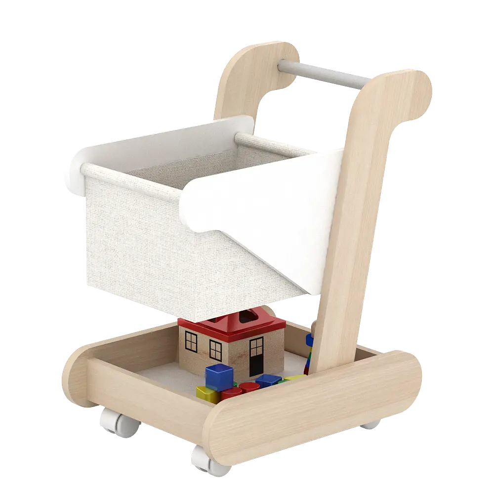 PIRA KIDS - MAGU TROLLEY PP PRETEND PLAY TROLI / KERETA DORONG MAINAN ANAK warna PRO OAK - WHITE SM - PIRA KIDS - foto 4