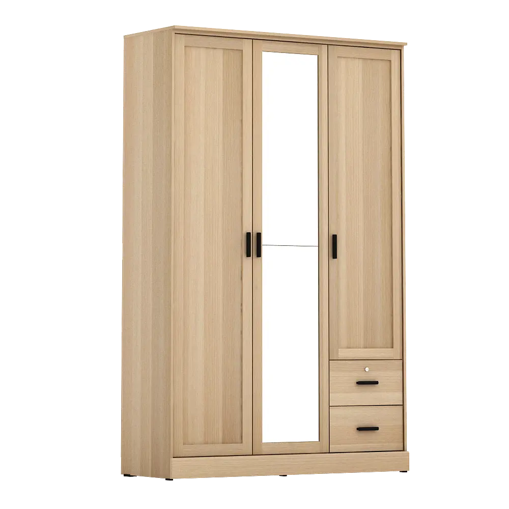 PIRA METROPOLIS -  YORK 3P 2DR LEMARI PAKAIAN 3 PINTU DENGAN 2 LACI warna PRO OAK - PIRA METROPOLIS - foto 5
