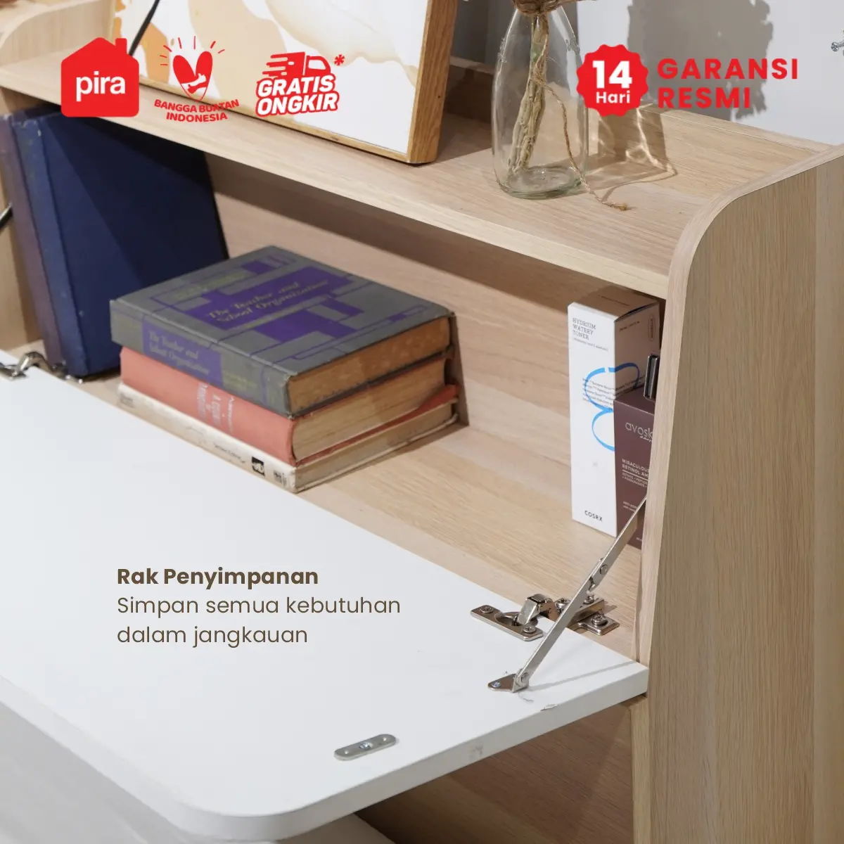 PIRA -  LEAN HB120 SANDARAN KASUR / BED HEADBOARD warna PRO OAK - WHITE - PIRA - foto 7