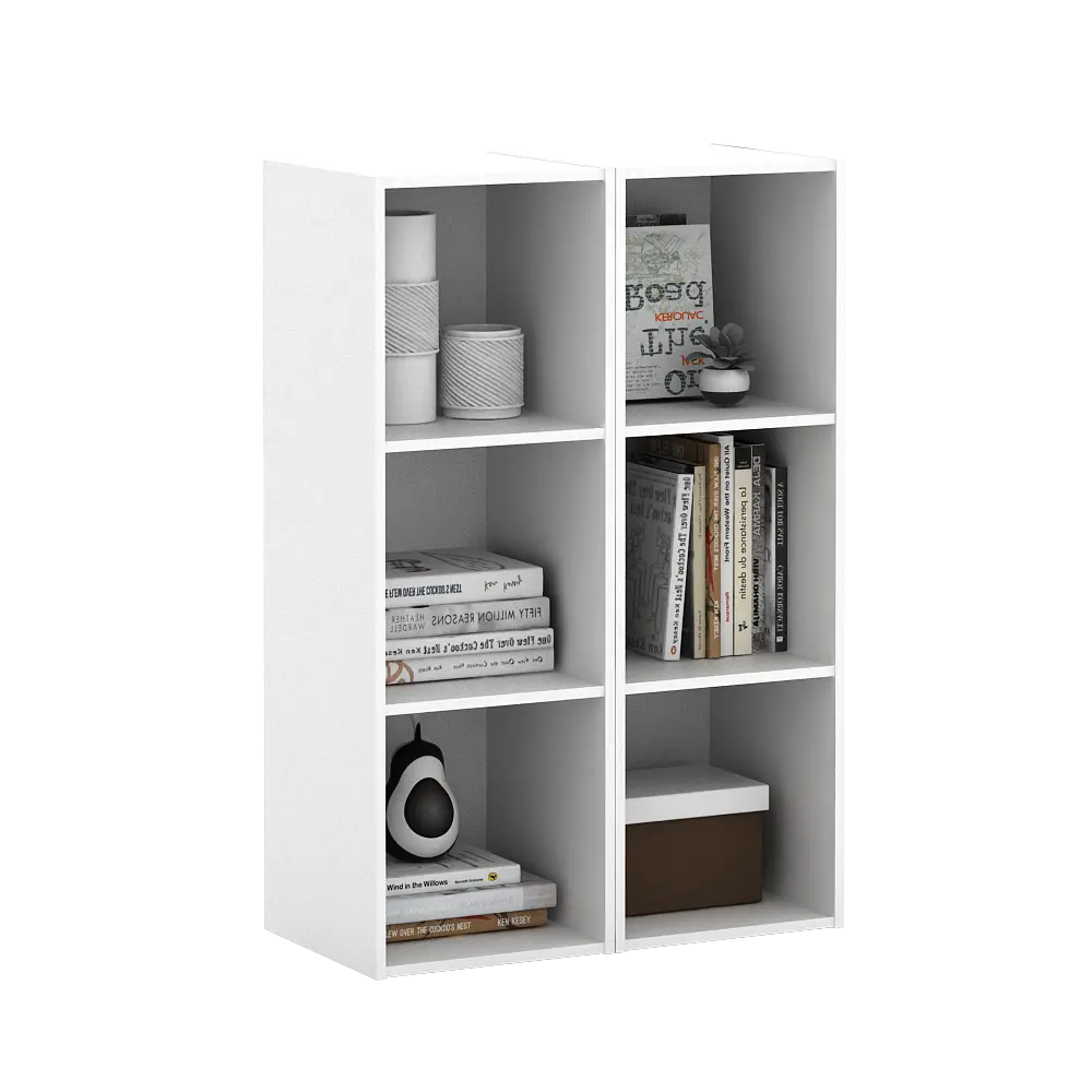 PIRA METROPOLIS - HAKO SU 3X1 RAK 3 SUSUN / RAK SUSUN SERBAGUNA / RAK BUKU warna WHITE - PIRA METROPOLIS - foto 3