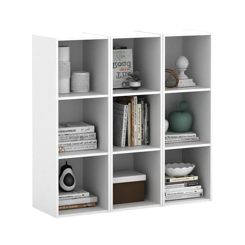 PIRA METROPOLIS - HAKO SU 3X1 RAK 3 SUSUN / RAK SUSUN SERBAGUNA / RAK BUKU warna WHITE - PIRA METROPOLIS - foto 5