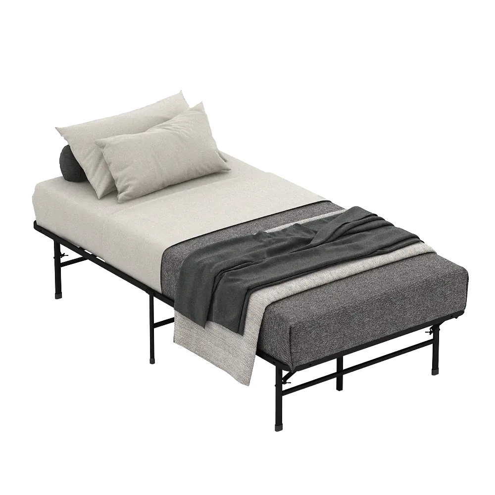 PIRA - BASE FOLDING MBD100 DIPAN BESI / RANJANG / TEMPAT TIDUR BESI warna BLACK - PIRA - foto 2