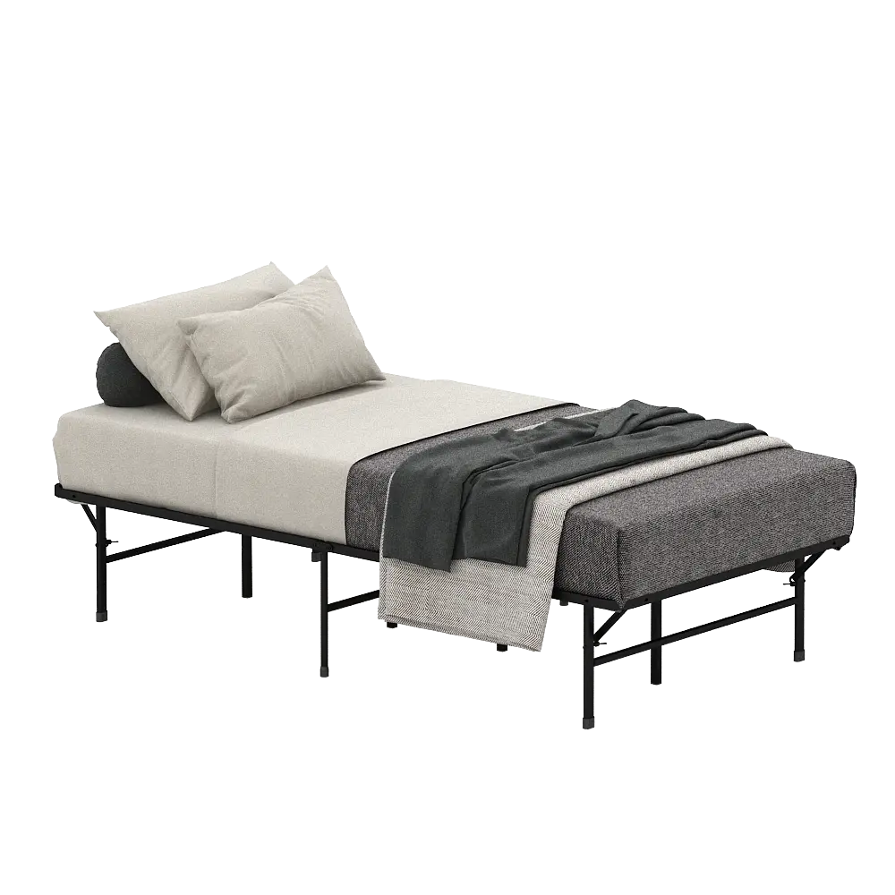 PIRA - BASE FOLDING MBD100 DIPAN BESI / RANJANG / TEMPAT TIDUR BESI warna BLACK - PIRA - foto 3
