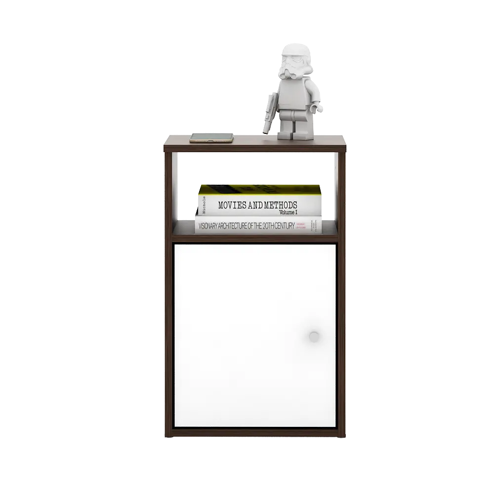 PIRA METROPOLIS - CLARISA NS MEJA SAMPING / NAKAS warna AMERICAN WALNUT - WHITE - PIRA METROPOLIS OX - foto 5