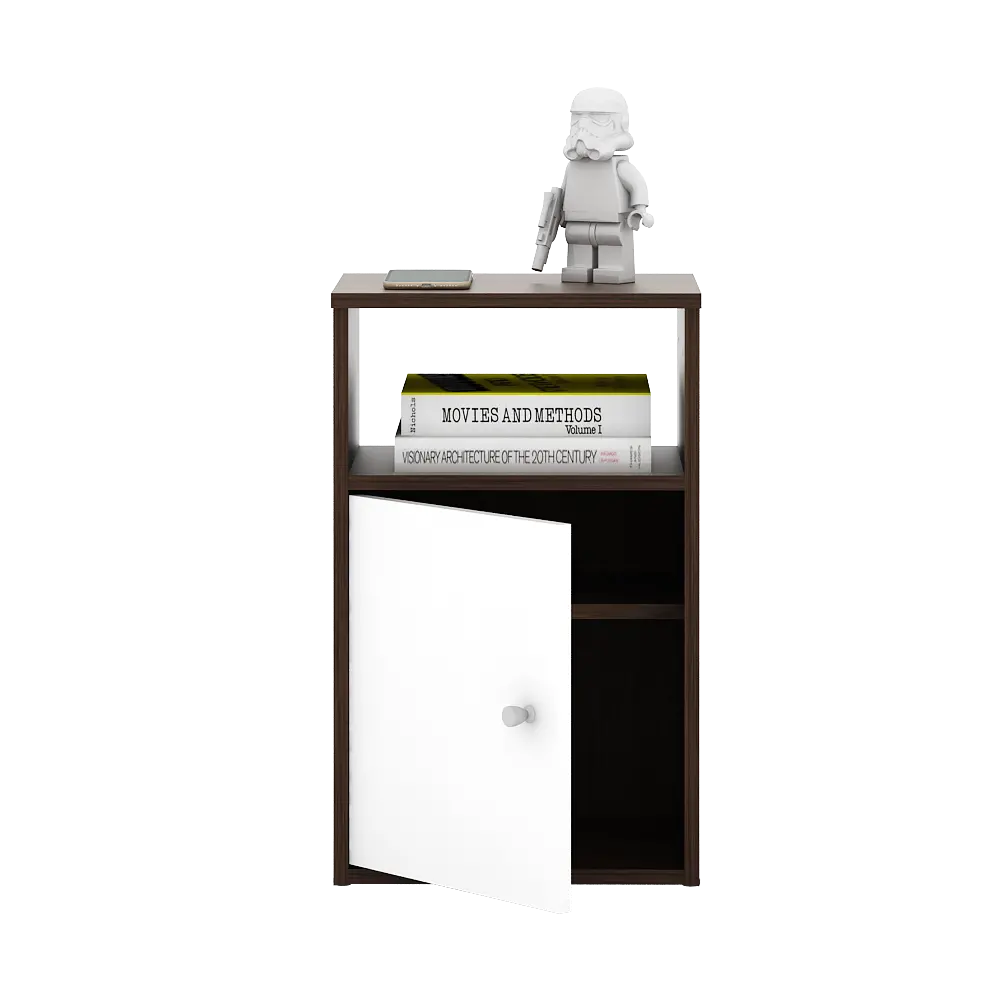 PIRA METROPOLIS - CLARISA NS MEJA SAMPING / NAKAS warna AMERICAN WALNUT - WHITE - PIRA METROPOLIS OX - foto 4