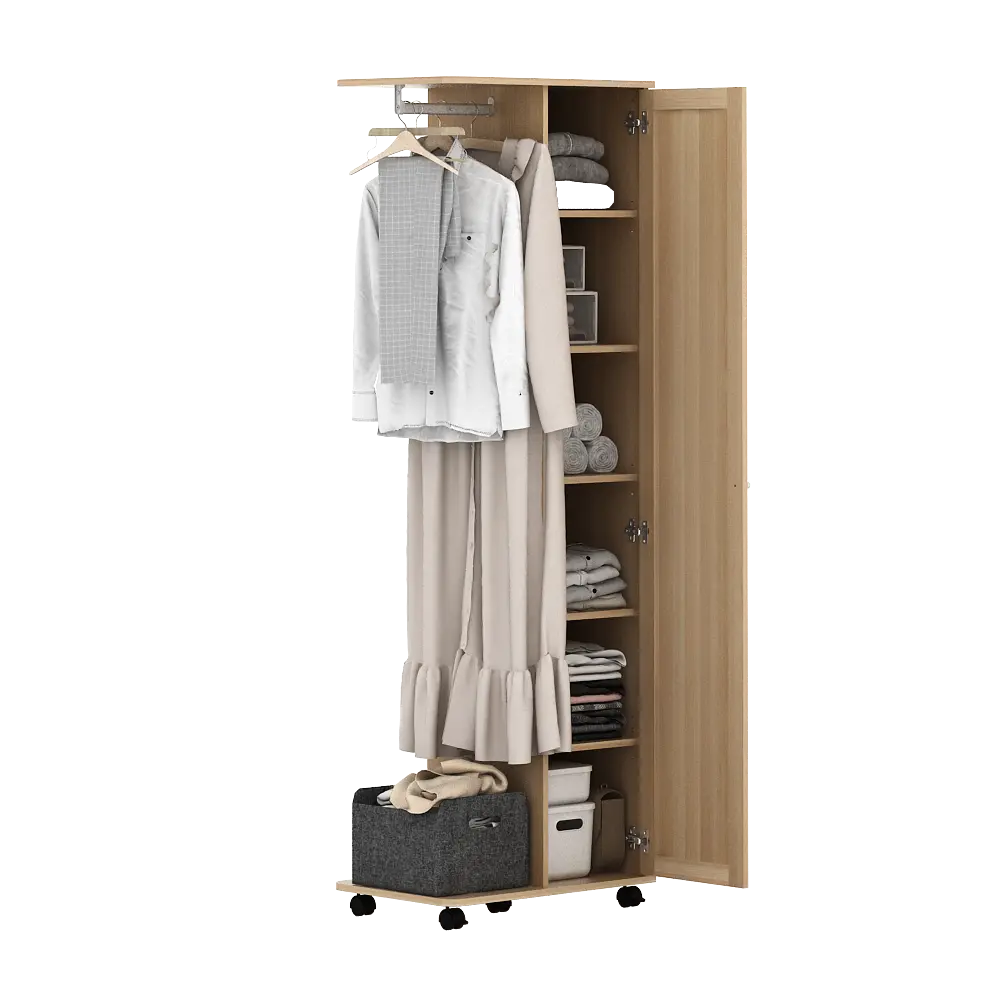 PIRA - VARINA AVA H LEMARI PAKAIAN / GANTUNGAN BAJU warna PRO OAK - PIRA - foto 6