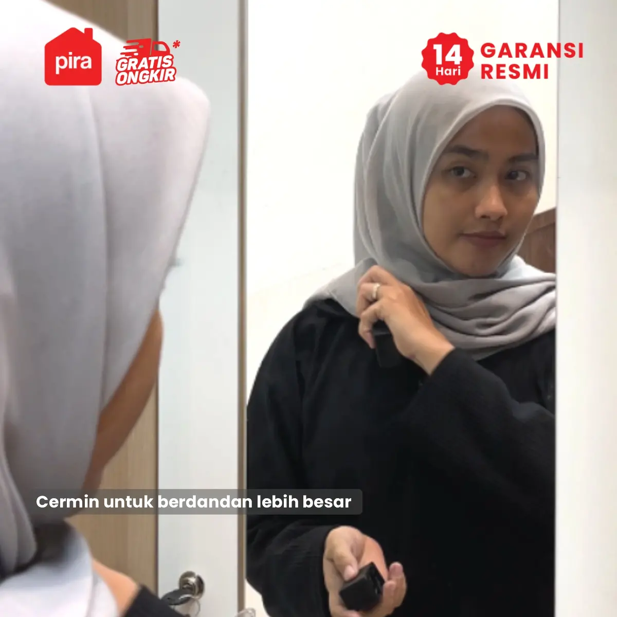 PIRA METROPOLIS OX - ARUNA AVA WDD 3 LEMARI PAKAIAN 3 PINTU DENGAN KACA RIAS warna WHITE - PIRA METROPOLIS OX - foto 7