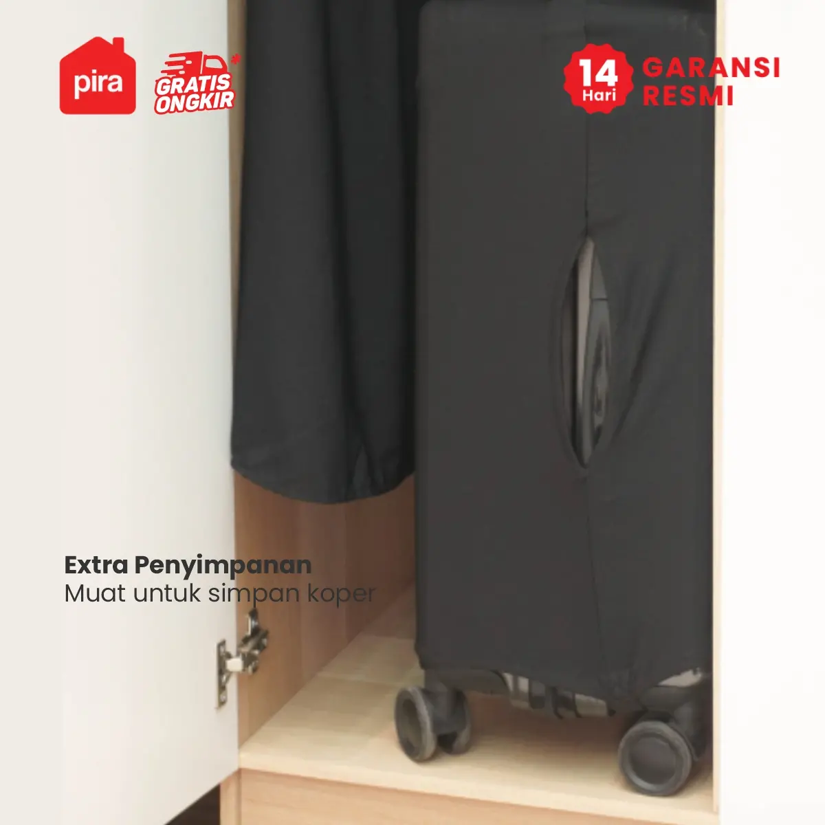 PIRA METROPOLIS OX - ARUNA AVA WDD 3 LEMARI PAKAIAN 3 PINTU DENGAN KACA RIAS warna WHITE - PIRA METROPOLIS OX - foto 8