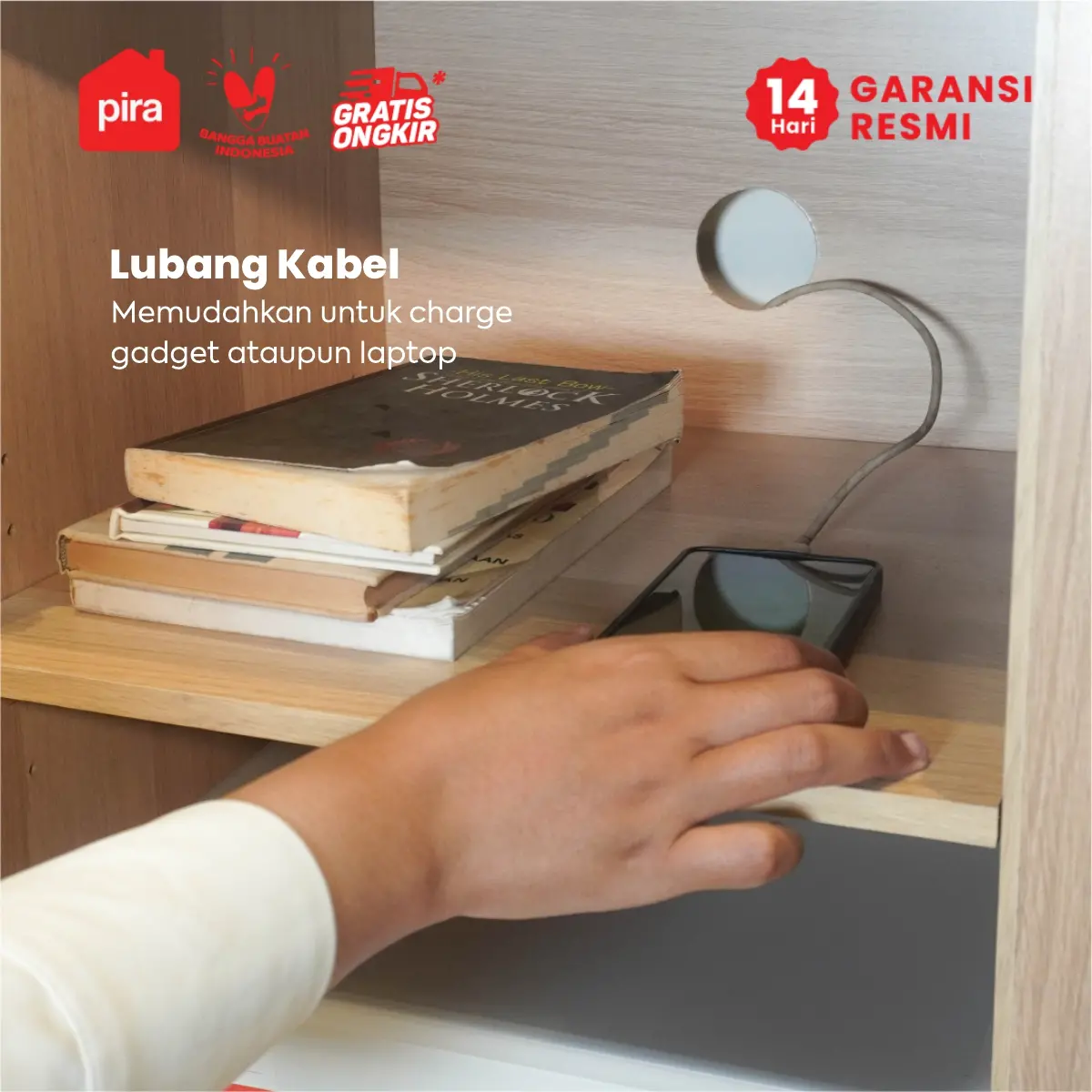 PIRA METROPOLIS OX - ABRAM TV160 LOW MEJA TV / RAK TV / BUFET / KABINET warna PRO OAK - WHITE MARBLE - PIRA METROPOLIS OX - foto 8