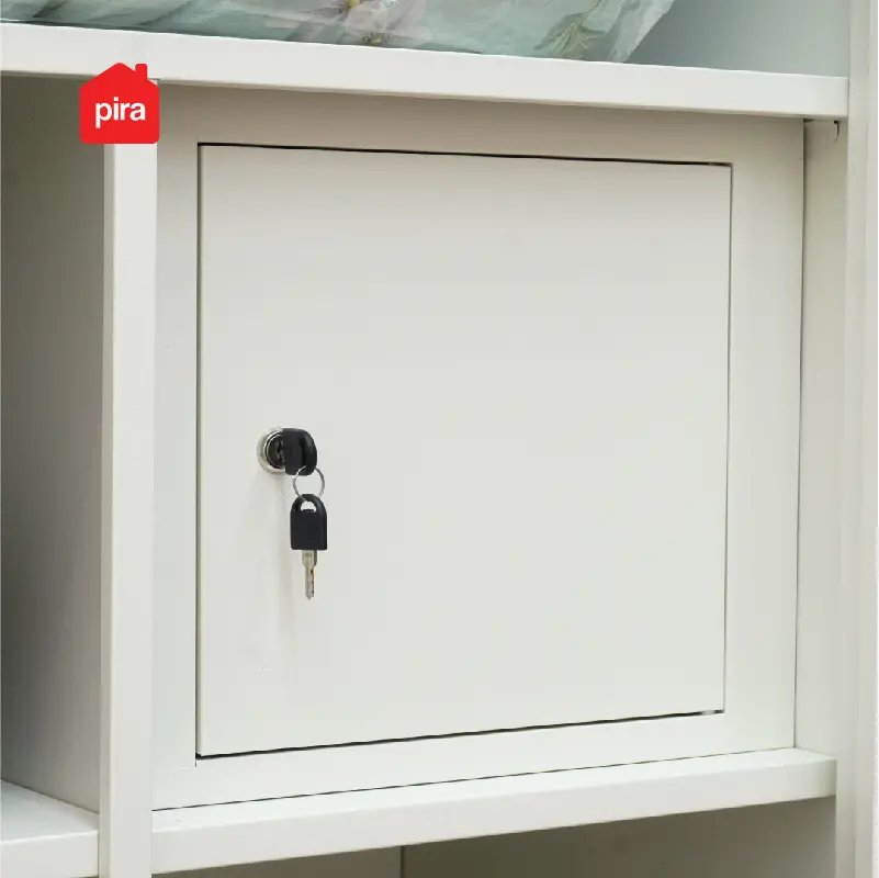 PIRA - SAXON 160 SSL MWD LEMARI PAKAIAN BESI SLIDING / PINTU GESER warna WHITE - PIRA - foto 20