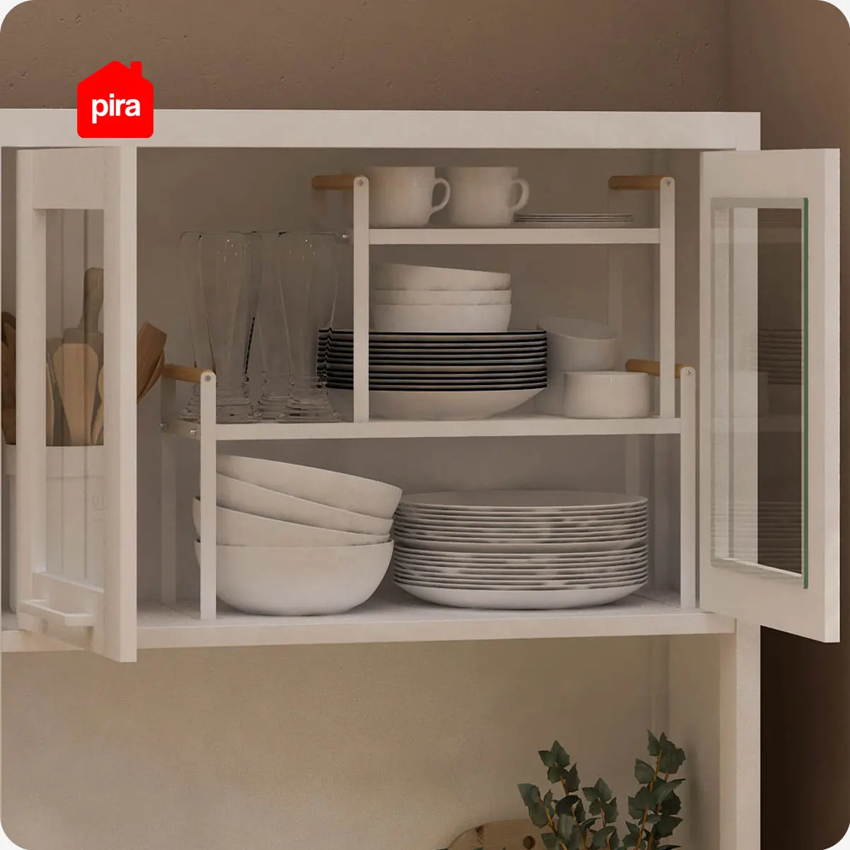 PIRA HOME - KAWA XL RB RAK PENYIMPANAN SERBAGUNA / RAK DAPUR / RAK BUMBU / RAK SUSUN BESI warna WHITE - PIRA HOME - foto 9