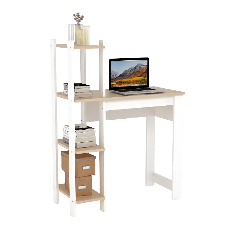 PIRA - FELIX DK80 MEJA KERJA / MEJA BELAJAR DENGAN RAK BUKU warna WHITE - PRO OAK - PIRA - foto 7