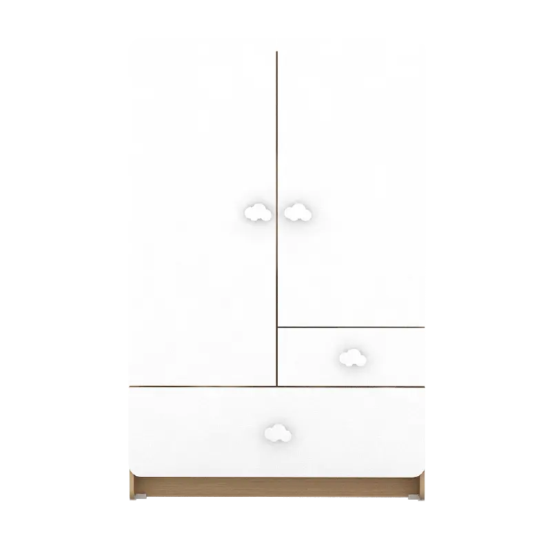 PIRA KIDS - WOODY BL80 CL LEMARI PAKAIAN ANAK 2 PINTU FULL RAK warna PRO OAK - WHITE SM - PIRA KIDS - foto 3