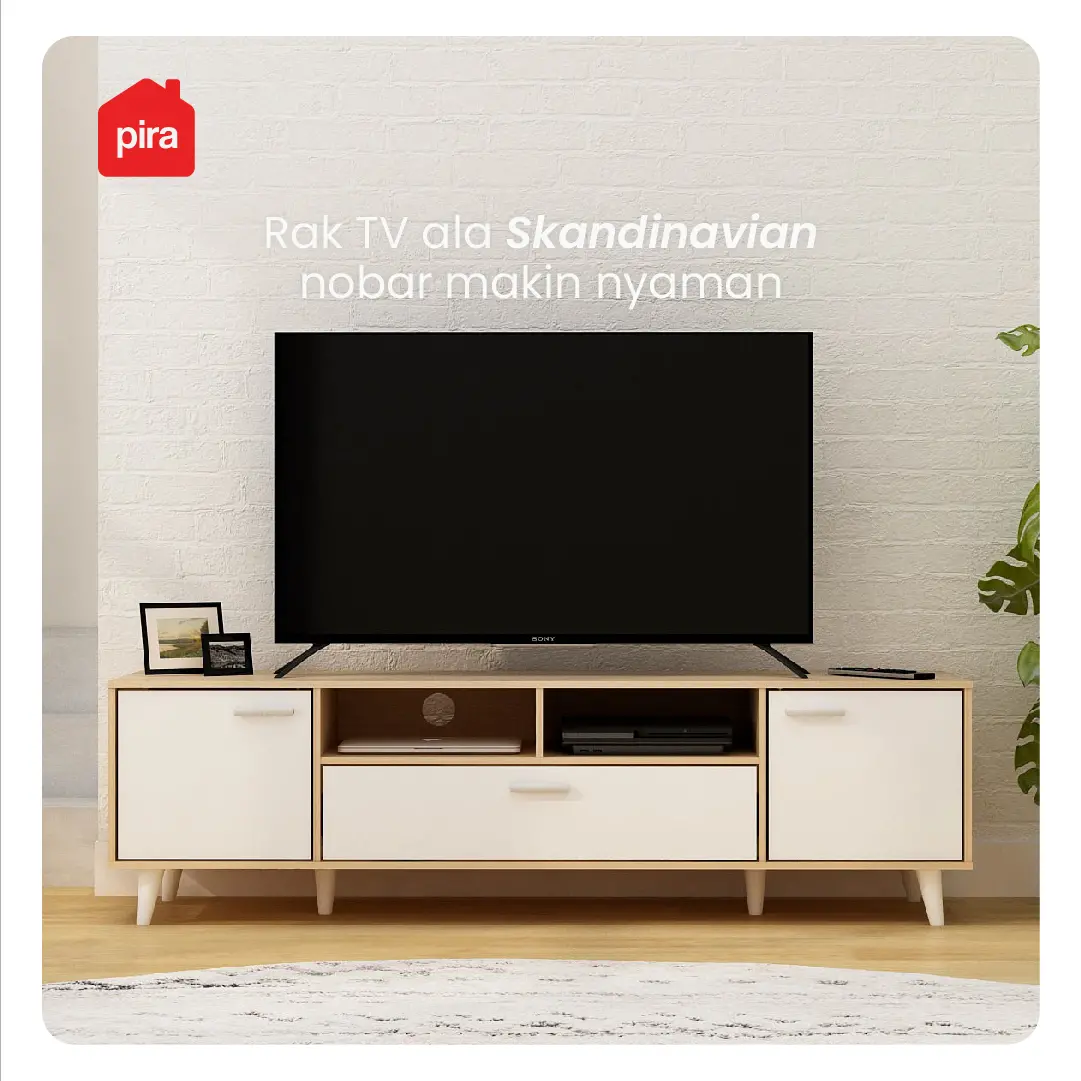 PIRA METROPOLIS  - BELATRIX TV150 MEJA TV / RAK TV warna PRO OAK - WHITE - PIRA METROPOLIS OX - foto 9