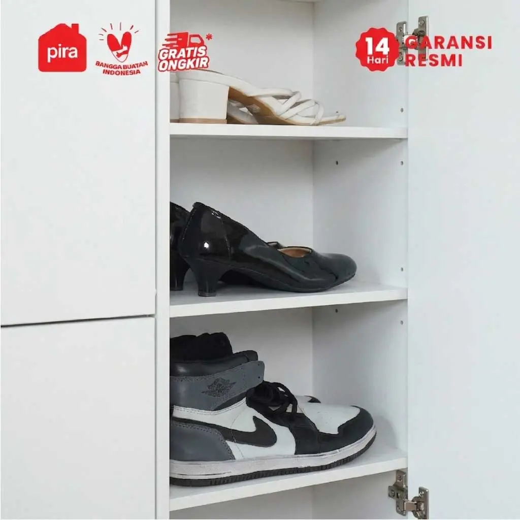 PIRA METROPOLIS - SIMON SR110P RAK SEPATU / LEMARI SEPATU TERTUTUP warna WHITE - PIRA METROPOLIS - foto 8