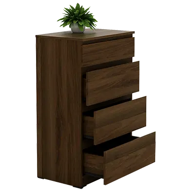 PIRA - LINUS CH4 LEMARI LACI warna BROWN WALNUT - PIRA - foto 6