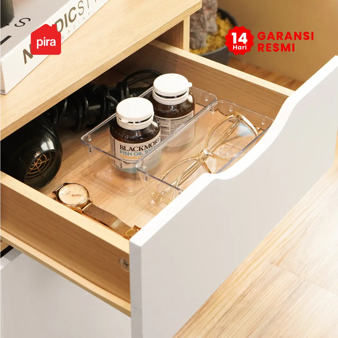 PIRA - RENO NS35 MEJA NAKAS / MEJA SUDUT / MEJA SAMPING warna PRO OAK - WHITE - PIRA METROPOLIS - foto 6