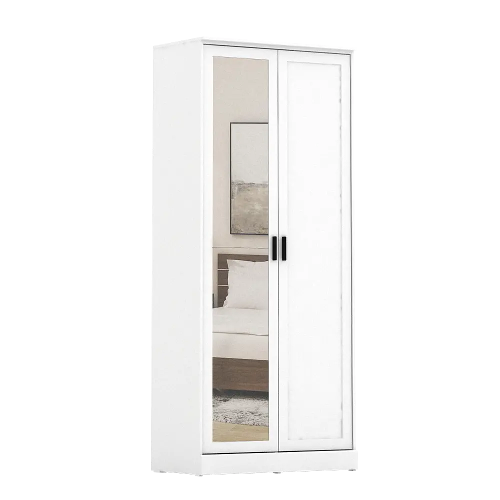 PIRA METROPOLIS - YORK 2P LEMARI PAKAIAN 2 PINTU warna WHITE - PIRA METROPOLIS - foto 4