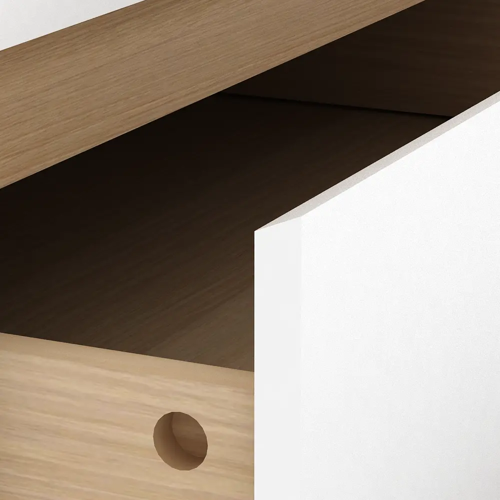 PIRA METROPOLIS OX -  HIRO CH3 LEMARI LACI 3 SUSUN warna WHITE - PRO OAK - PIRA METROPOLIS OX - foto 8