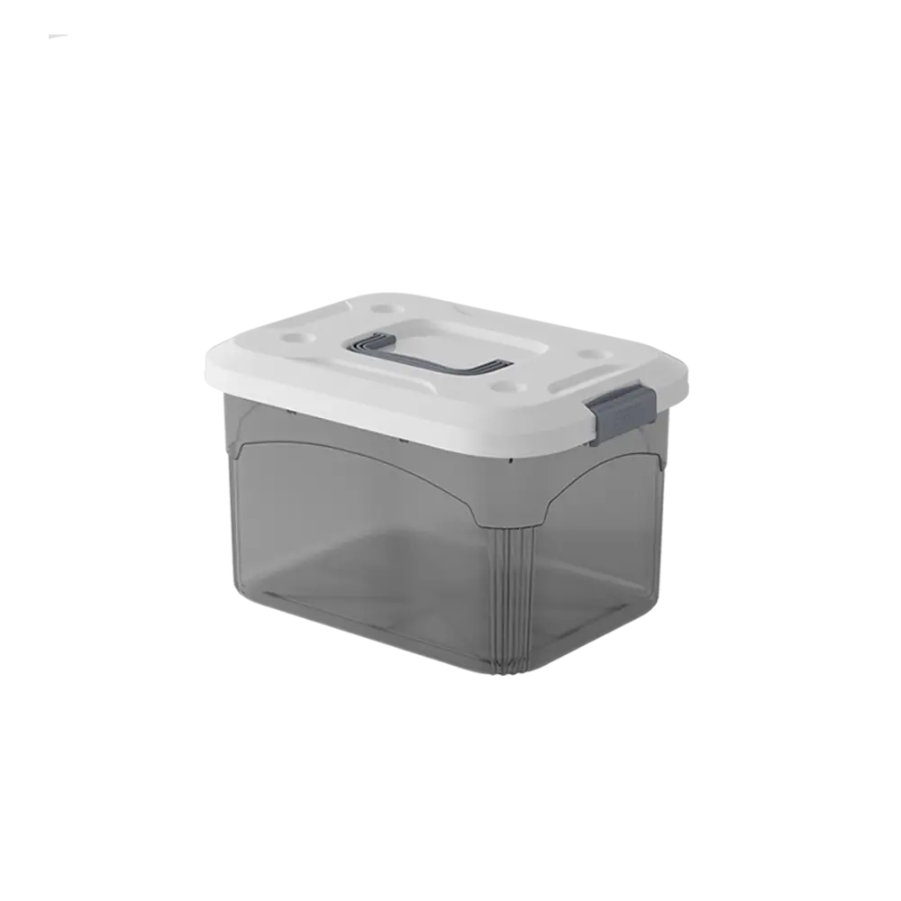 PIRA HOME -  MIZU PSB 8L CONTAINER BOX / BOX PLASTIK / KOTAK PENYIMPANAN warna CLEAR GREY - PIRA HOME - foto 4