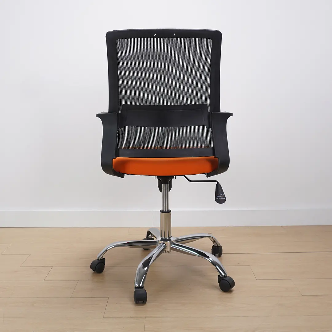 PIRA WORK - REY OC PR KURSI KERJA / KURSI KANTOR warna BLACK - ORANGE - PIRA WORK - foto 3